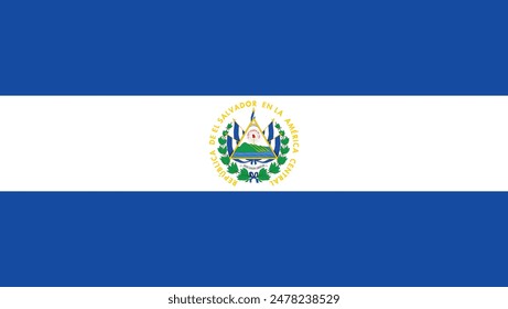 Flag of El Salvador - Vector illustration