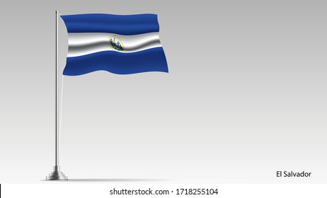 flag of el savador vector icon illustration.