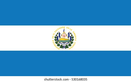 flag of el savador vector icon illustration eps10