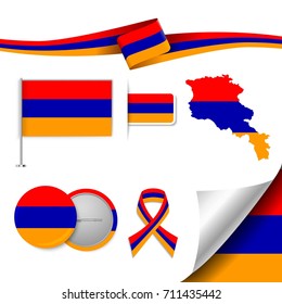 Flag with elements, Armenian