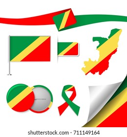 Flag with elements Ivory Coast