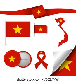 Flag with elements Vietnam