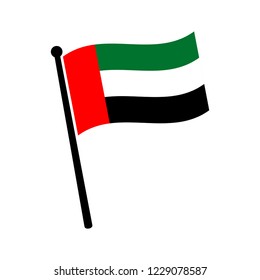 Flag of emirates united , emirates united flag waving