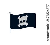 Flag emoji illustration vector symbol sign icon pirate skull