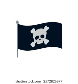 Flag emoji illustration vector symbol sign icon pirate skull