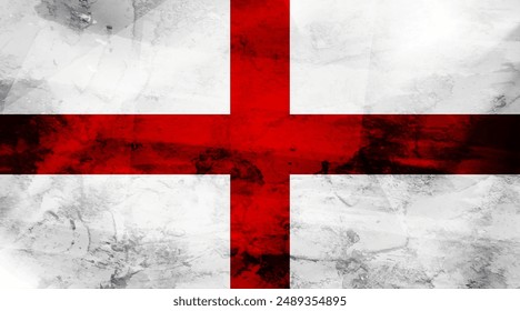 Flag of England abstract concept grunge background. Vector design