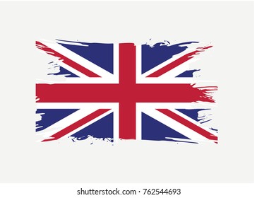 Flag of England, Brush Stroke Background