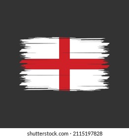 Flag of England with brush style