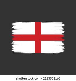 Flag of England with brush style