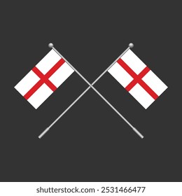 Bandera de Inglaterra elemento de Clip diseño aislado de fondo. Vector