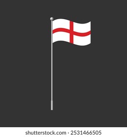 Flag of England clip element design. Vector illustration