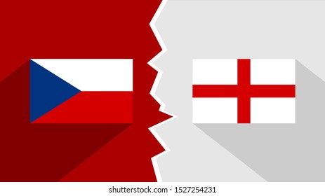 flag of england and czech