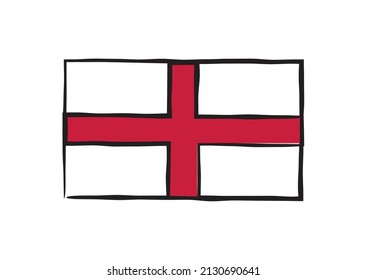 Flag of England in grungy style.