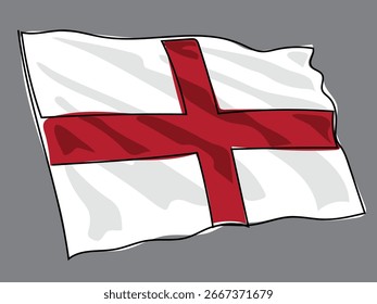 La bandera de Inglaterra tiene rayas continuas.