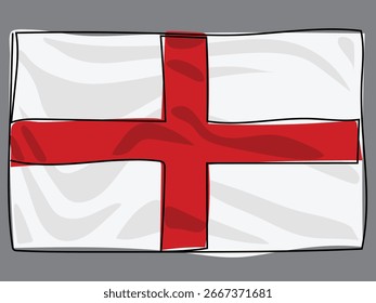 La bandera de Inglaterra tiene rayas continuas.