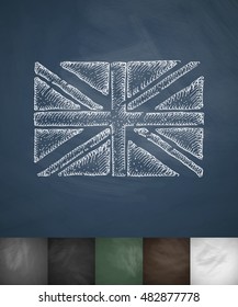 flag of England icon. Hand drawn vector illustration