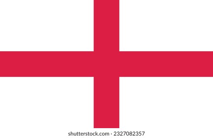 The flag of England. Flag icon. Standard color. Standard size. A rectangular flag. Computer illustration. Digital illustration. Vector illustration.