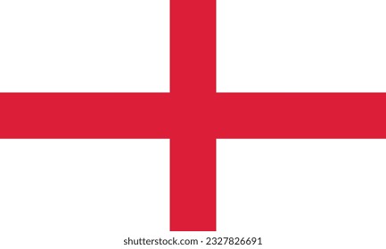 The flag of England. Flag icon. Standard color. Standard size. A rectangular flag. Computer illustration. Digital illustration. Vector illustration.