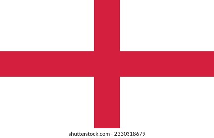 The flag of England. Flag icon. Standard color. Standard size. A rectangular flag. Computer illustration. Digital illustration. Vector illustration.