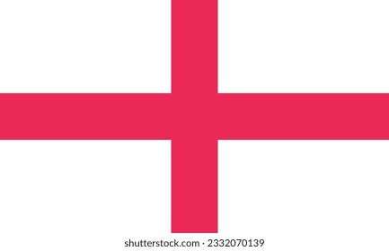 The flag of England. Flag icon. Standard color. Standard size. A rectangular flag. Computer illustration. Digital illustration. Vector illustration.