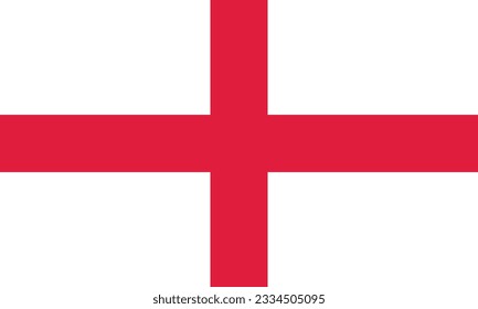 The flag of England. Flag icon. Standard color. Standard size. A rectangular flag. Computer illustration. Digital illustration. Vector illustration.