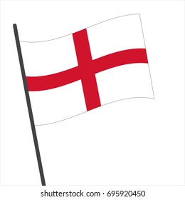 Flag Of England , England Flag Icon Vector Illustration