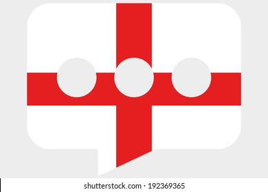 The flag of England in a messaging bubble