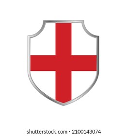 Flagge Englands mit Metallschutzrahmen