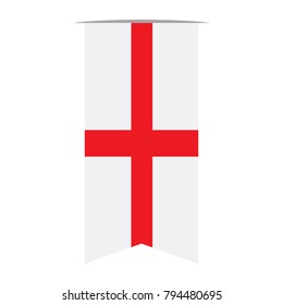 Flag of England on a white background, Vector illustration