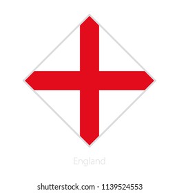 Flag of England participant of the Europe football competition. Vector flag.