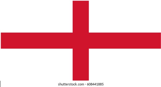 Flag of England. Saint George’s Cross. Vector Illustration. 
