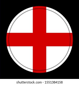 flag of england shiny round button