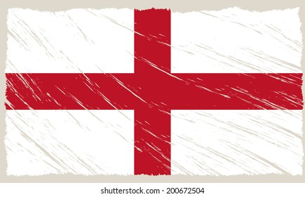 the flag of england with some grunge textures