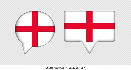 Bandeira da Inglaterra na bolha do discurso.