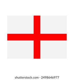 Flagge England Vektorsymbol. England-Nationalflagge einzeln auf weißem Hintergrund.