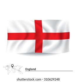 Flag of England - vector illustration