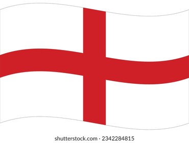 Flagge von England. England Flagge. England-Flaggenwelle