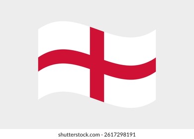 Flag of England. England wavy flag digital vector illustration. Fluttering flag.