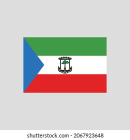 Flag of Equatorial Guinea color line element. Vector element for web page, mobile app, promo.  UI UX GUI design element. 