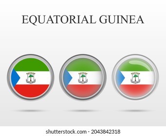 Bandera de Guinea Ecuatorial en forma de círculo