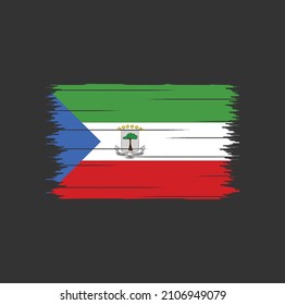 Bandera de Guinea Ecuatorial de estilo grunge