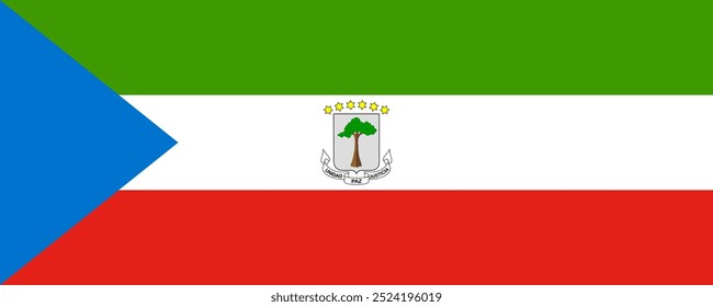 Flag of Equatorial Guinea, long version, Vector Images