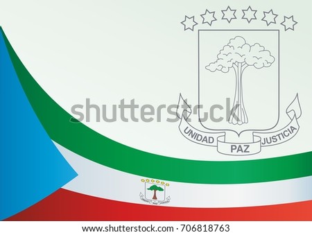 Flag of Equatorial Guinea, template for the award, an official document with the flag and the symbol of Equatorial Guinea