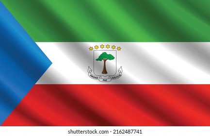 Flagge von Äquatorialguinea, Vektorgrafik, Flagge Äquatorialguineas, Äquatorialguinea, Unabhängigkeitstag. Landesflaggen und Nationalfeiertag.