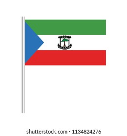 Flag of Equatorial Guinea.Equatorial Guinea Icon vector illustration,National flag for country of Equatorial Guinea isolated, banner vector illustration. Vector illustration eps10.