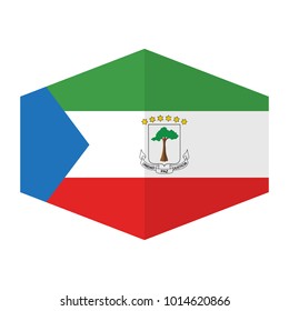 flag of Equatorial Guinea,vector illustration of Equatorial Guinea flag, official colors and proportion correctly. National Flag of Equatorial Guinea.