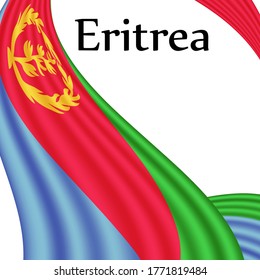Flag of Eritrea country on white background. Eps.file.