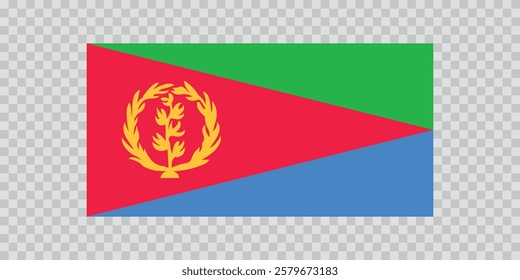 Flag of Eritrea. Eritrean national symbol in official colors. Template icon. Abstract vector background.