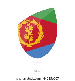 Flag of Eritrea. Eritrean Rugby flag. Vector Illustration.