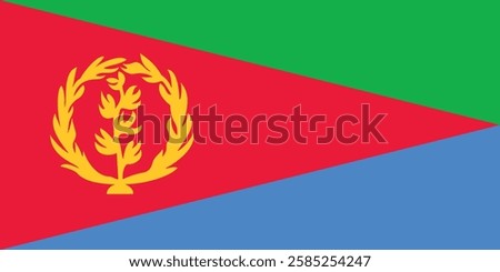 Flag of Eritrea logo vector